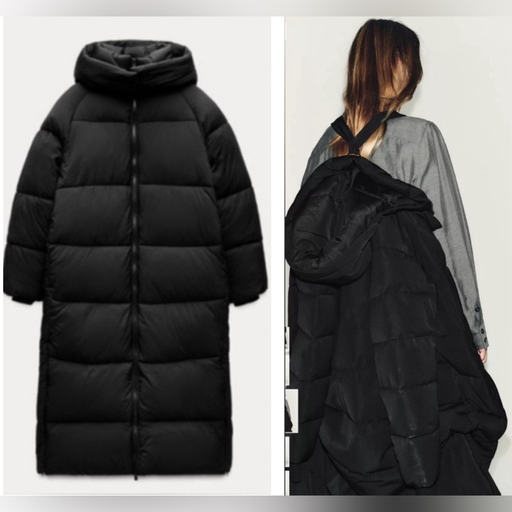 Zara long puffer coat